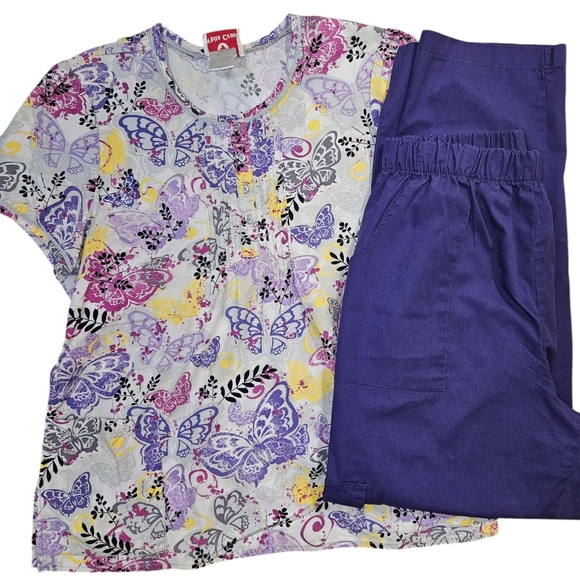 Smart Scrubs Other - Butterflies Scrub Set